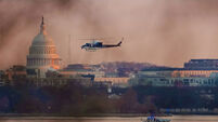 Emergency Crews Respond To Aircraft Crash Near Reagan National Airport
