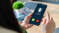 Human use smartphone with incoming call from unknown number, spam, prank caller, hoax person, fake identity, scammer, scam with