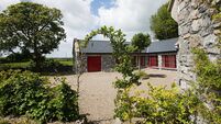 Exterior of rural Irish cottage