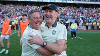 Jack O'Connor at full time with a member of his backroom team 29/6/2025