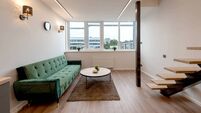 Modern Home Loft Apartment Living Room with Minimalist Design and Stylish Decor