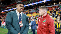 Will Skelton with Owen Farrell after the game 19/7/2025