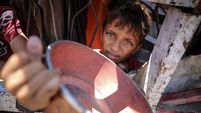 Food distributed to Palestinians struggling with starvation in Gaza