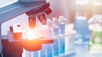 Science Chemical medical research lab with Microscope.