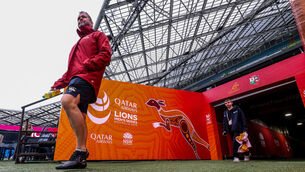 <p>Head Coach Andy Farrell during the British &amp; Irish Lions Captain's Run at Accor Stadium on Friday. Pic: Billy Stickland, Inpho</p>