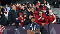 Bundee Aki with friends and family after the game 22/7/2025