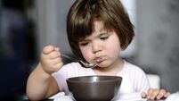 little girl eating